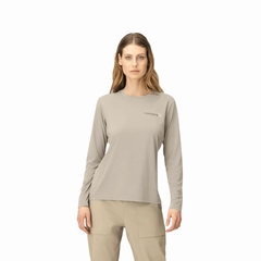 T SHIRT FEMUND TECH LS W - NORRONA - 4411/OATMEAL - 2