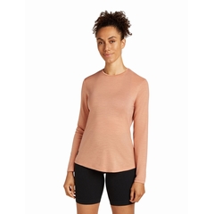 T SHIRT W MERINO SPHERE III LS - ICEBREAKER - 0AC1/DESERT SAND - 1