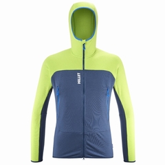 POLAIRE FUSION GRID HOODIE M - MILLET - N3179/D DENIM/A GREE - 1