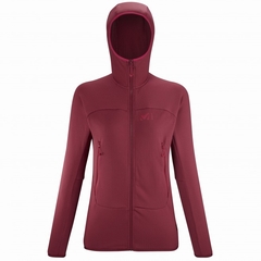 POLAIRE FUSION GRID HOODIE W - MILLET - 7358/TIBETAN RED - 1