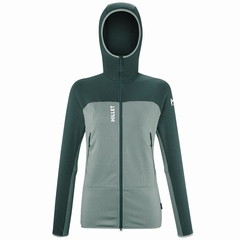 POLAIRE FUSION GRID HOODIE W - MILLET - N9310/SEAWEED/BOTTLE - 1