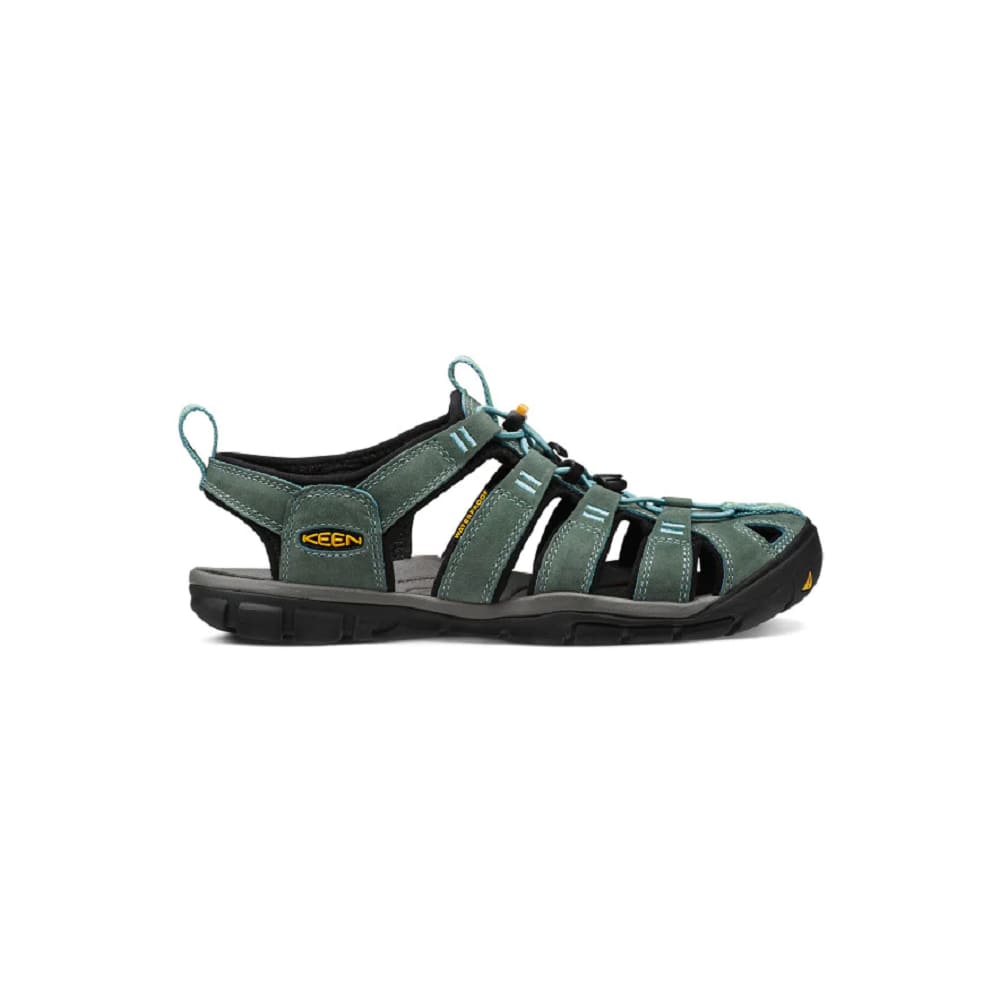 SANDALE CLEARWATER CNX LEATHER - KEEN - MINERAL BLUE/YELLOW