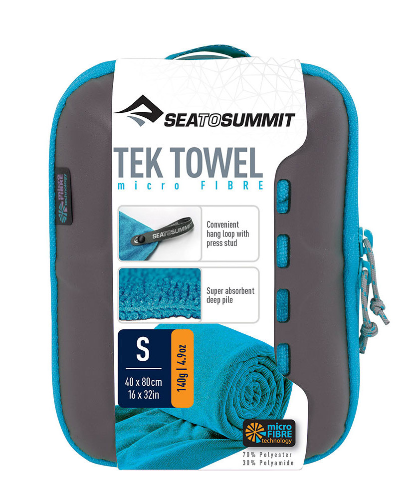 SERVIETTE TEK TOWEL BOUCLETTE - SEA TO SUMMIT - PACIFIC BLUE