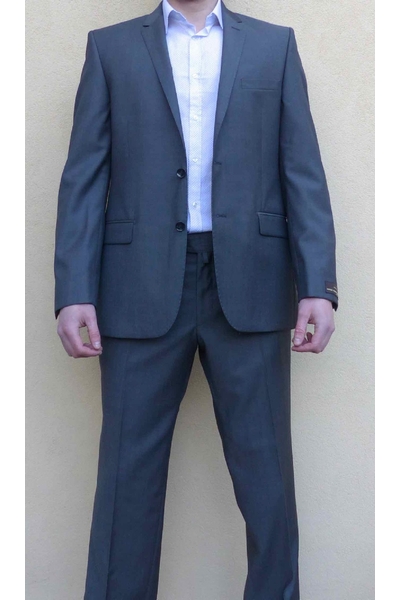 Costume Vintage En Laine Bleu Vitale Barberis Canonico - Taille 48, Deux Pièces