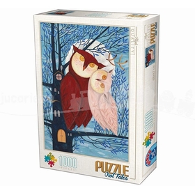 PUZZLE 1000 PIECES HIBOUX ARBR PUZZLES D-TOYS -1