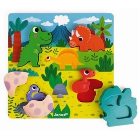 PUZZLE BOIS DINOSAURES PUZZLES JANOD -1