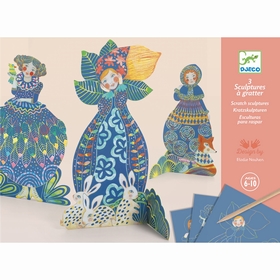 CARTES A GRATTER JOLIES ROBES JEUX CREATIFS DJECO -1