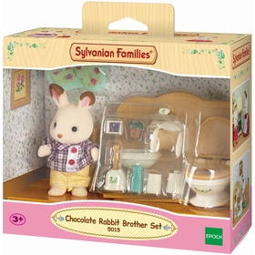 FRERE LAPIN CHOCOLAT TOILETTES FIGURINES SYLVANIAN -1