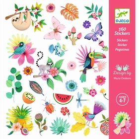 160 STICKERS EXOTIQUES JEUX CREATIFS DJECO -1