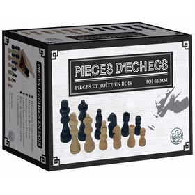 PIECES ECHECS BOIS STAND 88MM JEUX SOCIETE WILSON -1