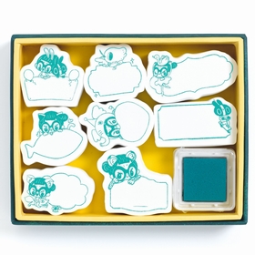 COFFRET 8 TAMPONS MESSAGES JEUX CREATIFS DJECO -2