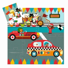 PUZZLE FORME BOLIDE 16 PIECES PUZZLES DJECO -2