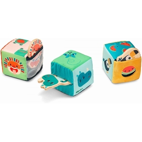 JUNGLE JEU DE CUBES CACHECACHE JOUETS EVEIL LILLIPUTIENS -1