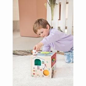 FERME CUBE D'ACTIVITES EN BOIS JOUETS EVEIL LILLIPUTIENS -1