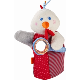 MARIONETTE COQ MUSICIEN HABA PELUCHES HABA -1