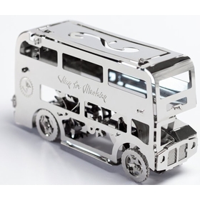 MAQUETTE METAL BUS DOUBLE JEUX CONSTRUCTION DIVERS -1