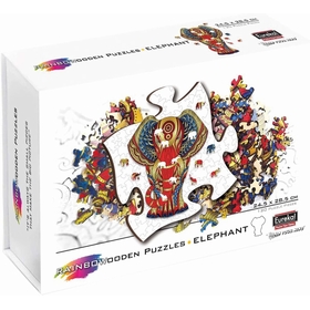 RAINBOWOODEN ELEPHANT 120 PUZZLES DIVERS -1