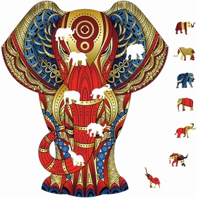 RAINBOWOODEN ELEPHANT 120 PUZZLES DIVERS -2