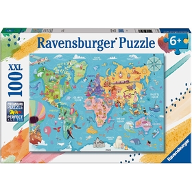 PUZZLE CARTE DU MONDE 100 PCS PUZZLES RAVENSBURGER -1