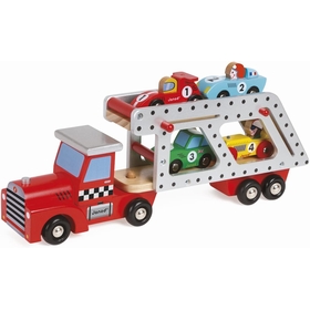 CAMION TRANSPORT 4 VOITURES JOUETS EVEIL JANOD -2