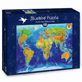 1000 PCS MAP MONDE PUZZLES BLUEBIRD -1