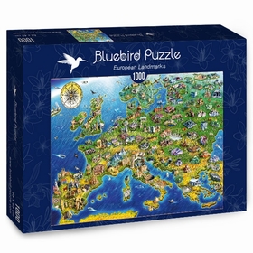 1000 PCS MAP EUROPE PUZZLES BLUEBIRD -1