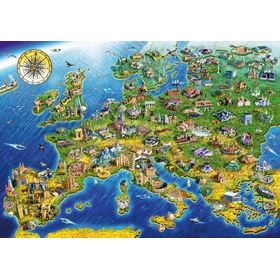 1000 PCS MAP EUROPE PUZZLES BLUEBIRD -2