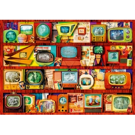 1000 PCS TV TELE VINTAGE PUZZLES BLUEBIRD -2