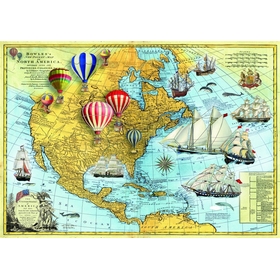 1500 PCS MAP NORTH AMERICA PUZZLES BLUEBIRD -2