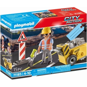 OUVRIER+SCIE DE SOL 71185 FIGURINES PLAYMOBIL -1