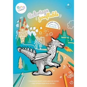 COLORIAGES GONFLABLES DRAGON LIVRES ARA CREATIVE -2