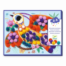TABLEAUX POMPONS OISEAUX JEUX CREATIFS DJECO -1