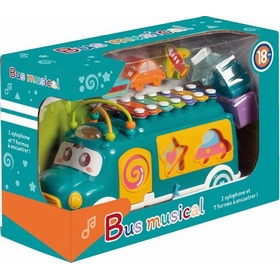 BUS MUSICAL BOITE FORME JOUETS EVEIL DIVERS -1