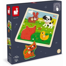 PUZZLE TACTILE PREMIER ANIMAUX PUZZLES JANOD -1