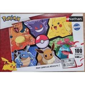 PUZZLE CARTE POKEMON 100 PCS PUZZLES NATHAN -1