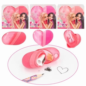 1 TAILLE CRAYON GOMME COEUR JEUX CREATIFS TOP MODEL -1