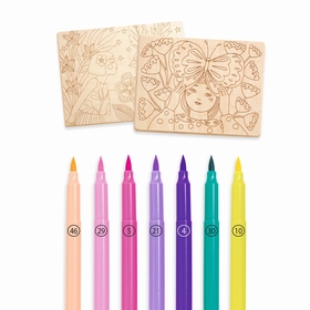 COLORIAGE SUR BOIS SWEET GIRLS JEUX CREATIFS DJECO -2