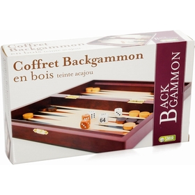 COFFRET BACKGAMMON BOIS JEUX SOCIETE DIVERS -1