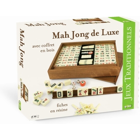 MAH JONG DE LUXE COFFRET BOIS JEUX SOCIETE DIVERS -1