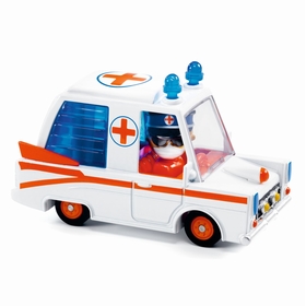 VOITURE AMBULANCE CRAZY MOTORS VEHICULES DJECO -1