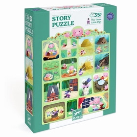 PUZZLE STORY 3 PETITS COCHONS PUZZLES DJECO -1