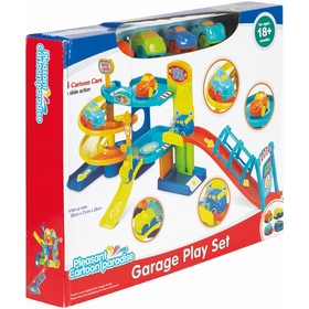 GARAGE 1ER AGE + 4 VOITURES JOUETS EVEIL DIVERS -1