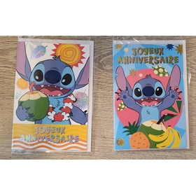 1 CARTE ANNIVERSAIRE AU CHOIX PETITS PRIX STITCH -1