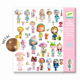 160 STICKERS METALLISES TINYLY JEUX CREATIFS DJECO -1