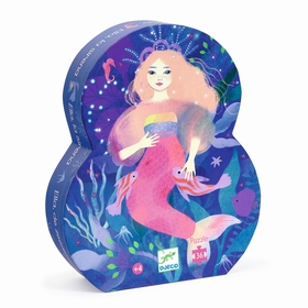 PUZZLE SILHOUETTE SIRENE 4 ANS PUZZLES DJECO -1