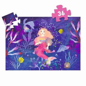 PUZZLE SILHOUETTE SIRENE 4 ANS PUZZLES DJECO -2