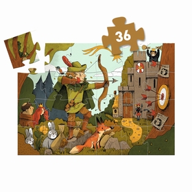 PUZZLE SILHOUETTE ROBIN 4 ANS PUZZLES DJECO -2