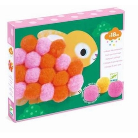 COLLAGE POMPOMS JEUX CREATIFS DJECO -1