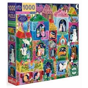 1000 PCS EEBOO CHRISTMAS CATS PUZZLES EEBOO -1