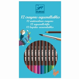 12 CRAYONS AQUARELLABLES DJECO JEUX CREATIFS DJECO -1